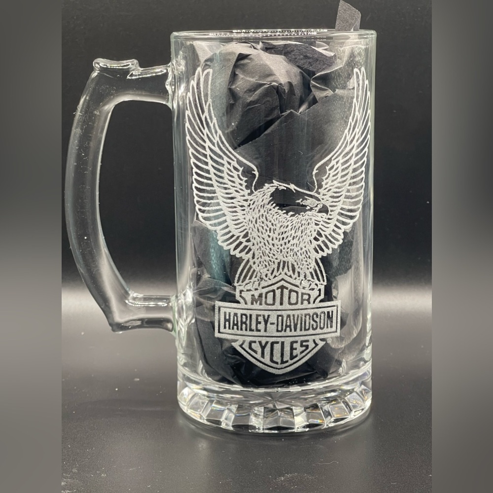 Harley Davidson Eagle Beer Mug 24oz | Vintage Biker Barware